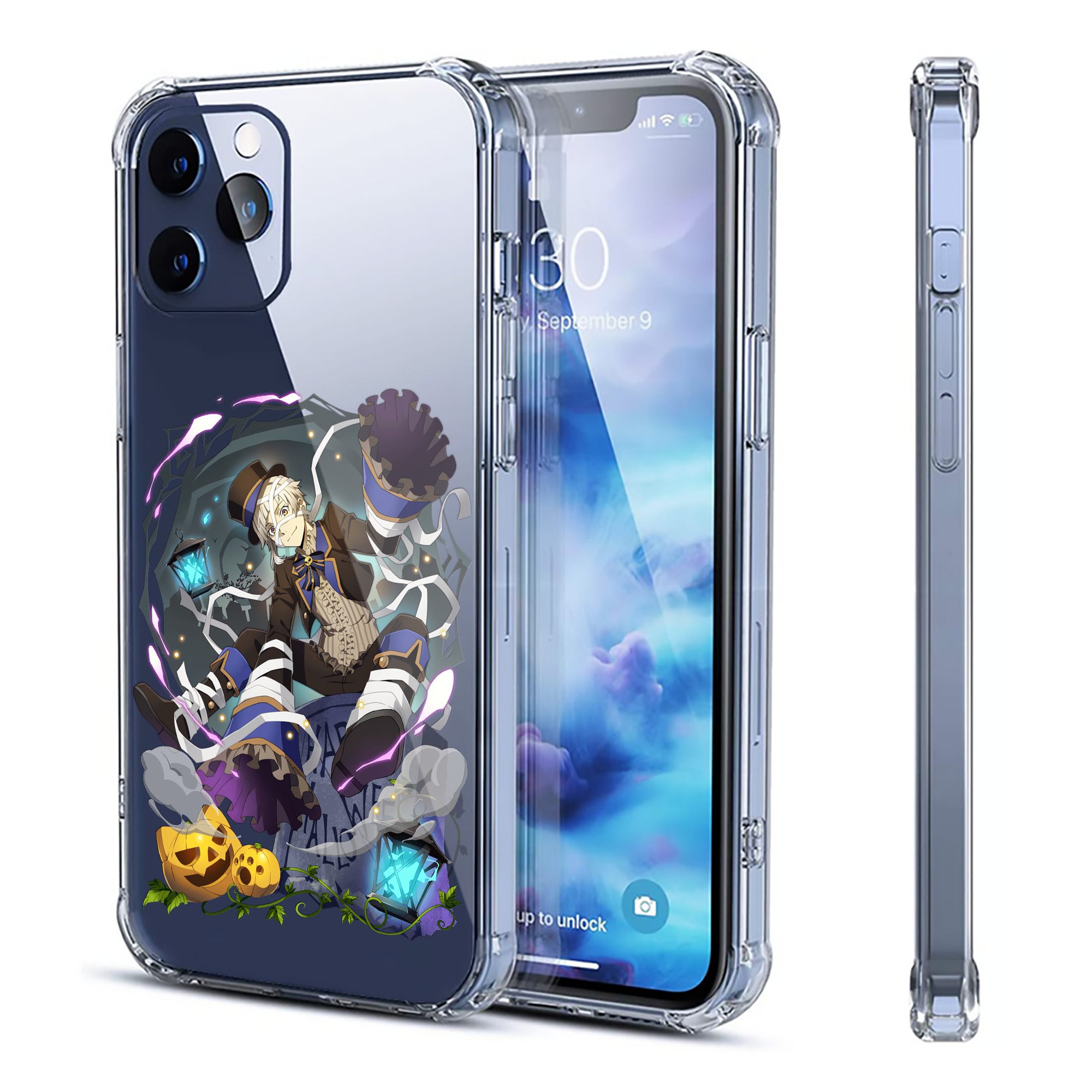 （画像用） 文豪ストレイドッグス Bungo Stray Dogs 【iPhone 12シリーズ対応】透明スマホケース（クリアソフトケース）